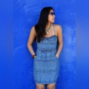 American Eagle Aztec denim dress